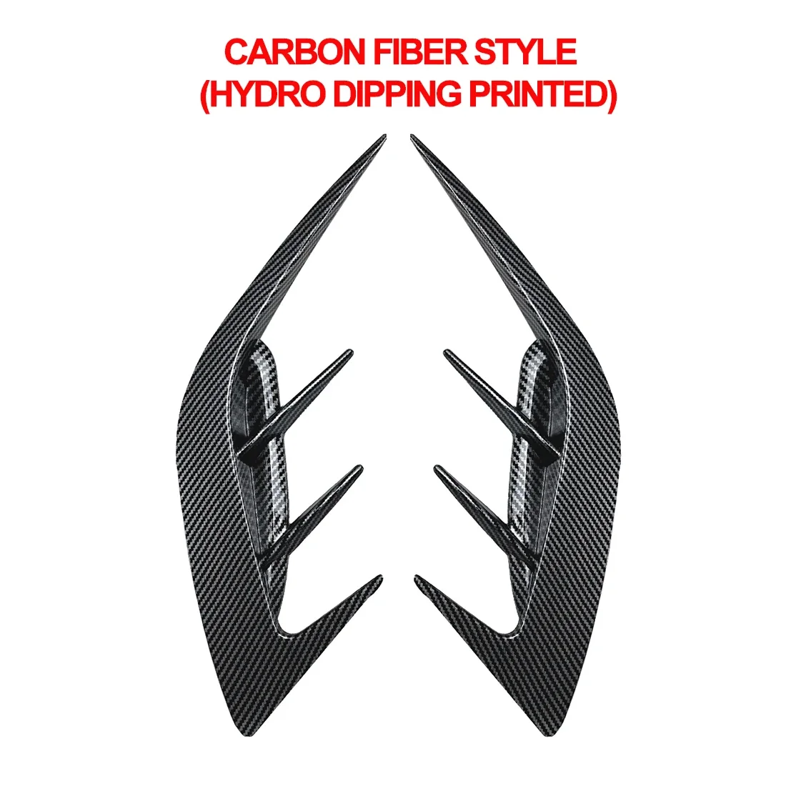 Car Accessories 2Pcs Rear Bumper Side Vent C Canard Covers For KIA Stinger Front Bumper Trim Canards Styling