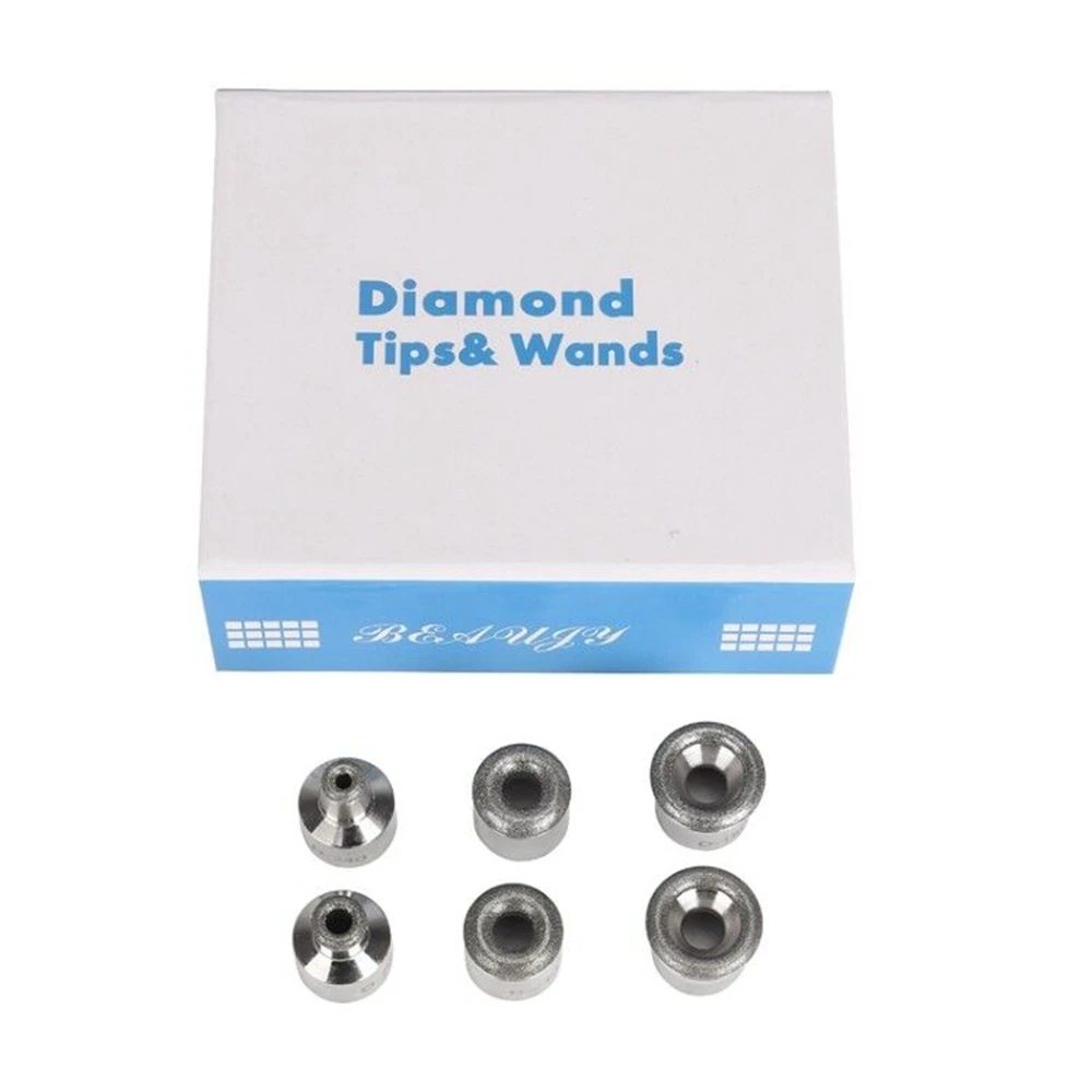 Diamond Microdermabrasion 9 Tips 3 Wands for Facial Skin Peeling