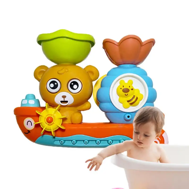 

Toddler Bath Toys Bear And Bee Water Tub Toys Water Table Pool Bath Time Bathtub Toy Floating Pool Boat For Babies Kids Toddler