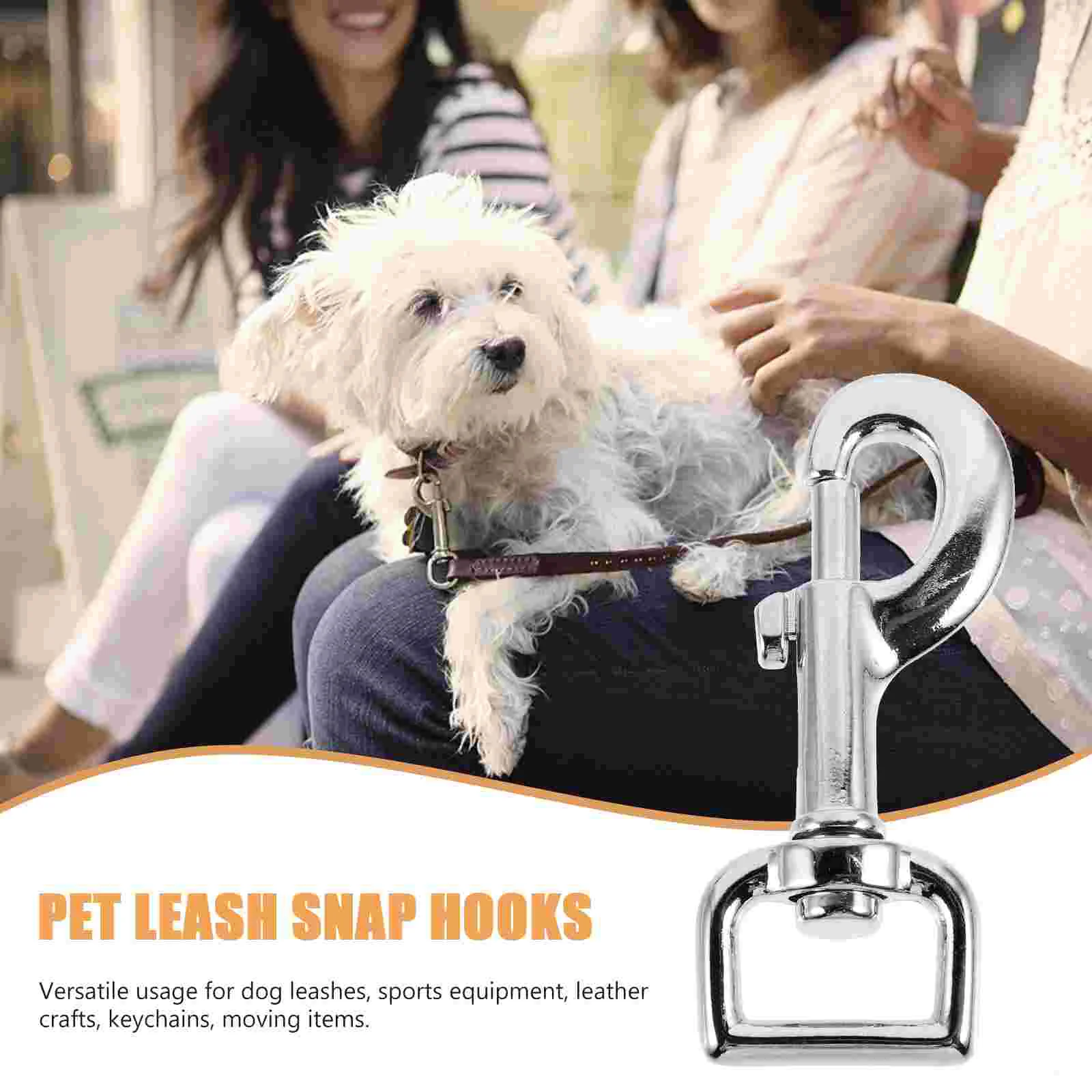 2pcs Dog Leash Metal Clasp Pet Leash Hooks Multipurpose Snaps