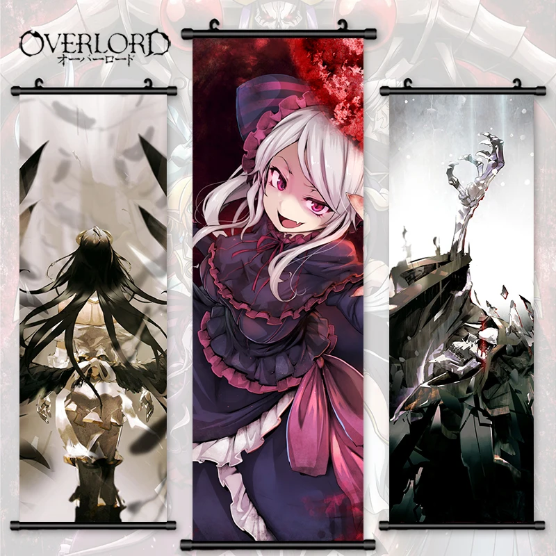 

Wall Art Overlord Canvas Anime Picture Paintings Print Ainz Ooal Gown Poster Hanging Scrolls Japan Home Decoration Room オーバーロード