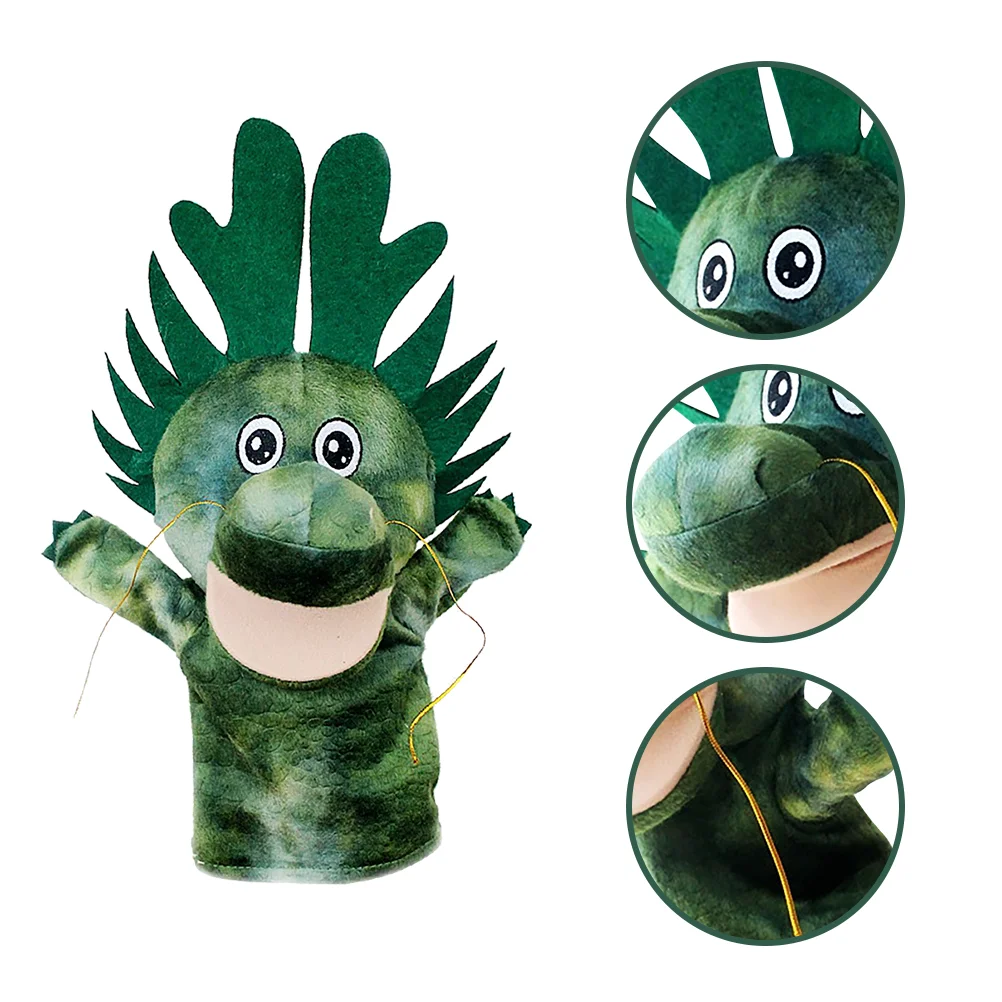 Cartoon Hand Puppet Parent-child Toys Rex Plush Super Soft Fabric Kids Plaything 10pcs soft cute baby toys hand finger puppet cloth soft dolls parent child game props for neonatal