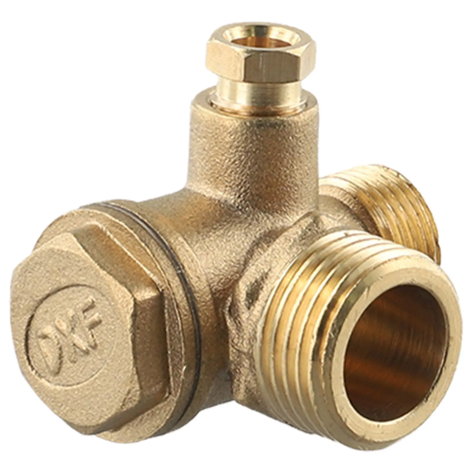 

G1/2 3-Port Air Compressor Check Valve Connect Pipe Fitting Check Valve Connector Air Compressor Replacement Pneumatic Parts