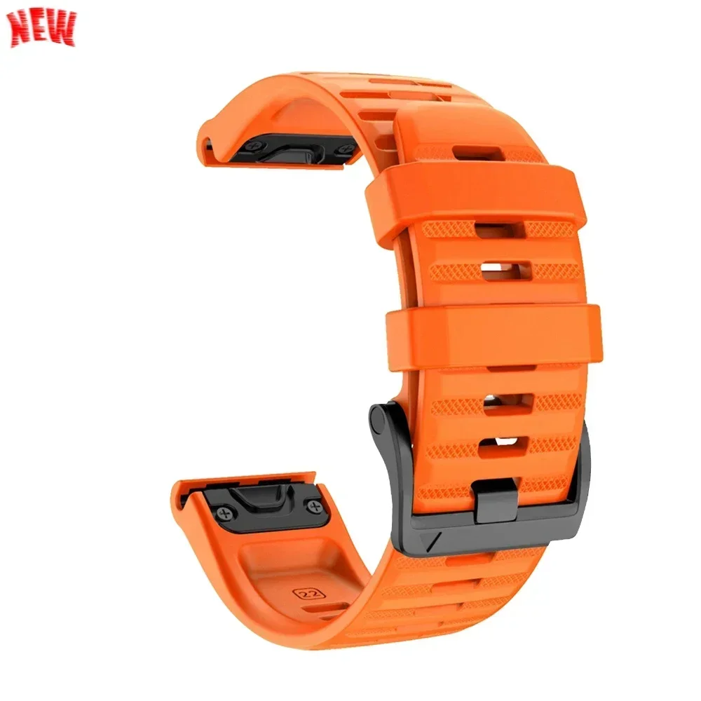 Durable Silicone QuickFit Bracelet - 22mm/26mm Adjustable Band