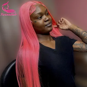 Pink 13x6 Transparent Lace Front Wig Straight Wigs For Women 613 Colored 13x4 HD Lace Front Blonde Human Hair Wigs 250 Parkson