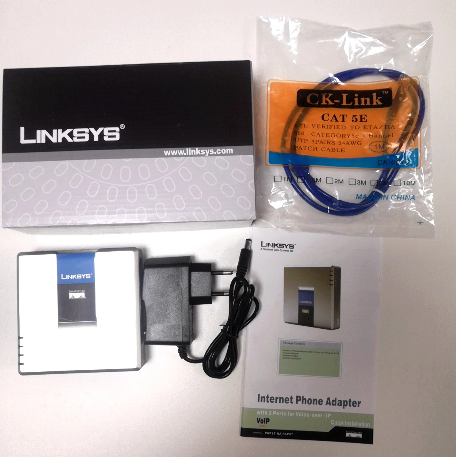 Adaptador do Telefone Voip Pap2t Sip Portas do Telefone Fxs Novo Desbloqueado - Imagem 5