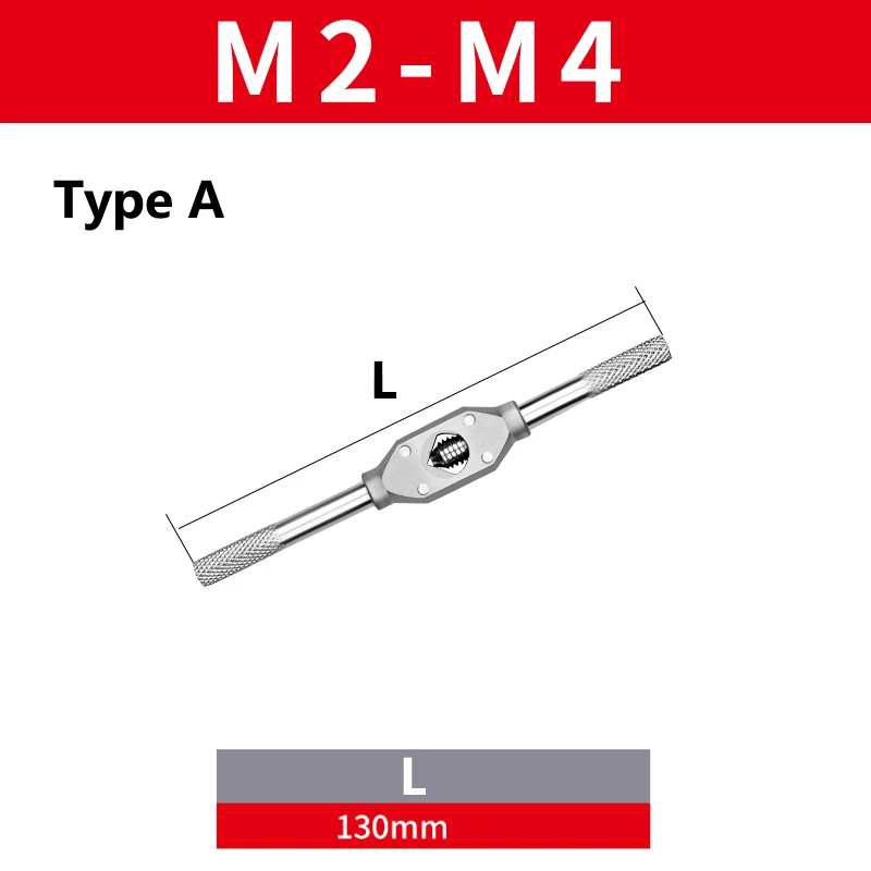 OYYU 스레드 탭 M2-M4 M3-M6 M6-M14 핸들용 조정 가능한 수동 탭 렌치, 스틸 핸드 탭 거치대 태핑 리머 도구 M1-M40