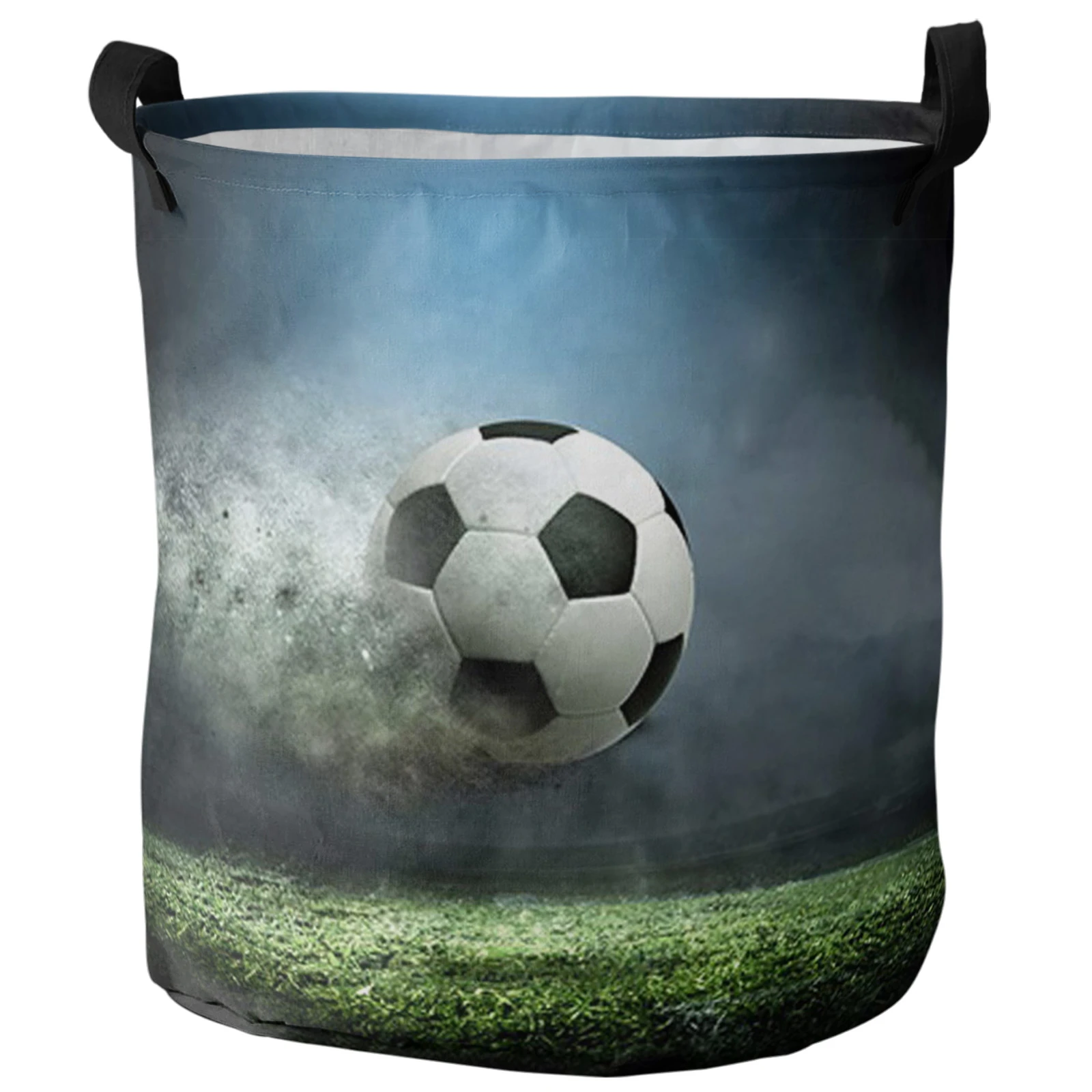 football-court-soccer-dirty-laundry-basket-foldable-round-waterproof