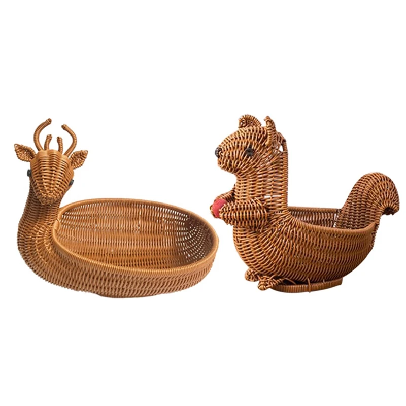 

Плетеная корзина для фруктов из ротанга