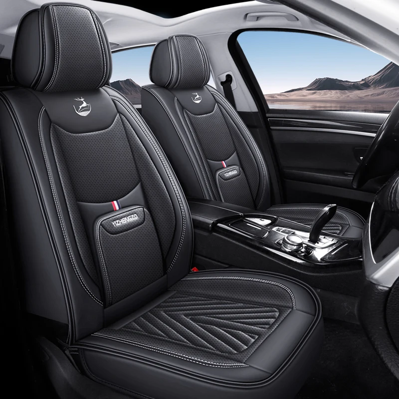 Ganzjahres-Autositzbezug aus PU-Leder, vollständig umschlossener Sitzschutz, wasserdicht, universelle Passform, Limousine, SUV, Pick-up-LKW-Sitz – Detail 16