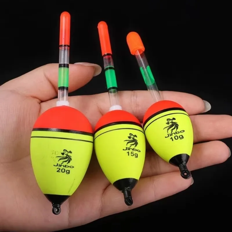 EVA Luminous Fishing Night Float Light Stick Foam Plastic Bobber Sea Rock Fishing Striking Floats Accessories 10/15/20g