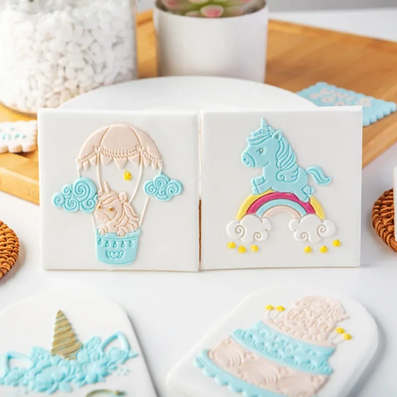 Unicorn Birthday Cookie Plunger Cutters Fondant Cake Mold Biscuit Sugarcraft Cake Decorating Tools Cookie Stamp cookie cutter,baking mold,cookie mould,fondant cutter,baking decorating tools,pastry cutter