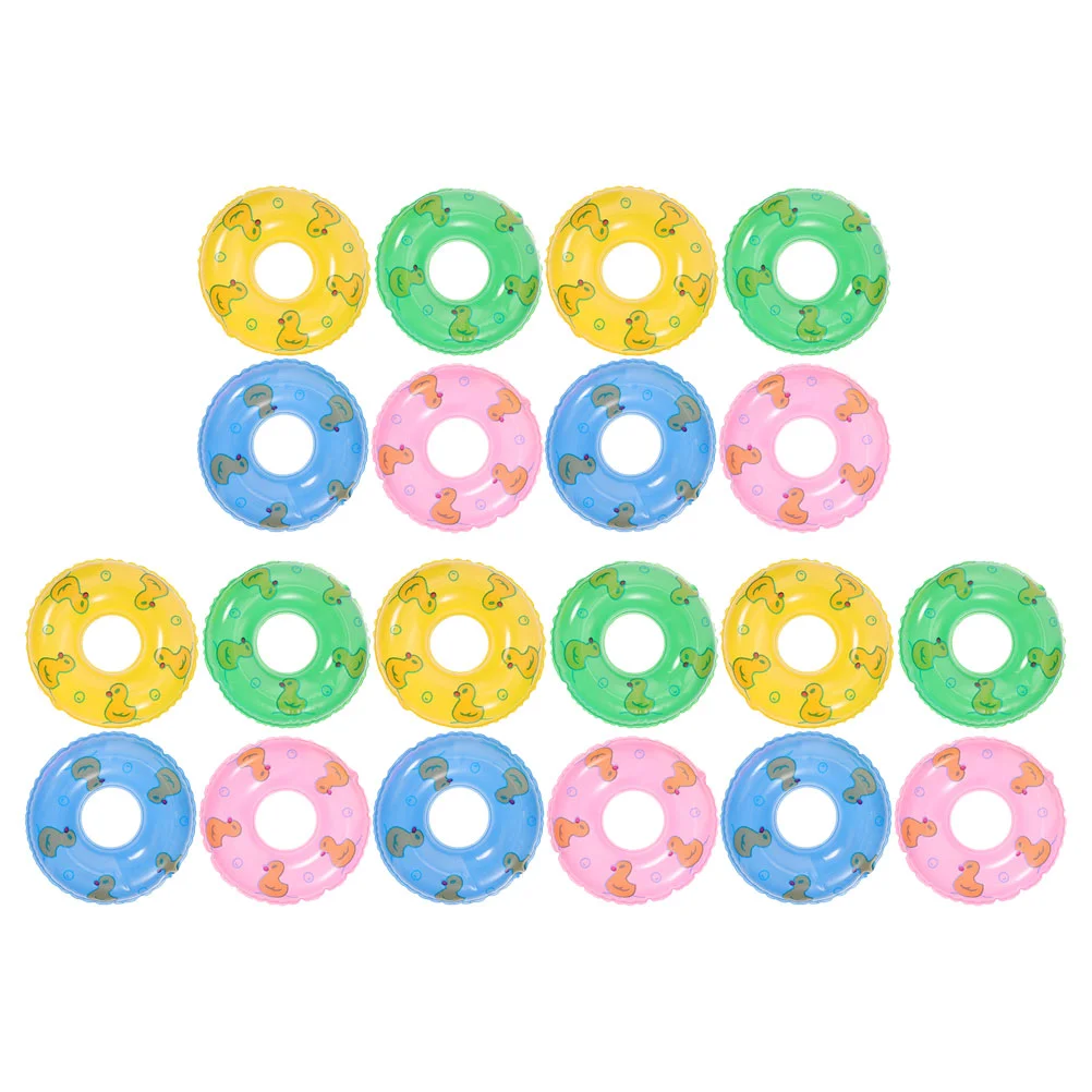 

20pcs Mini Swim Rings Props Mini House Swimming Ring Photo Props Mini House Layout Ornaments