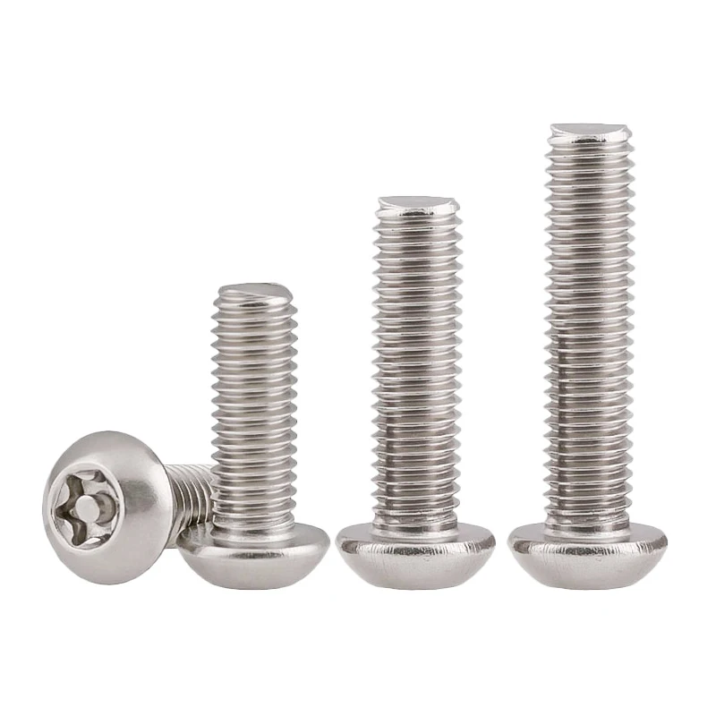 M2 M3 M4 M5 M6 M8 M10 Bullone Di Sicurezza Con Pulsante Torx A Sei Lobi A Testa Tonda In Acciaio Inossidabile 304 Con Perno Ve Antifurto A Prova Di Manomissione - Foto 3