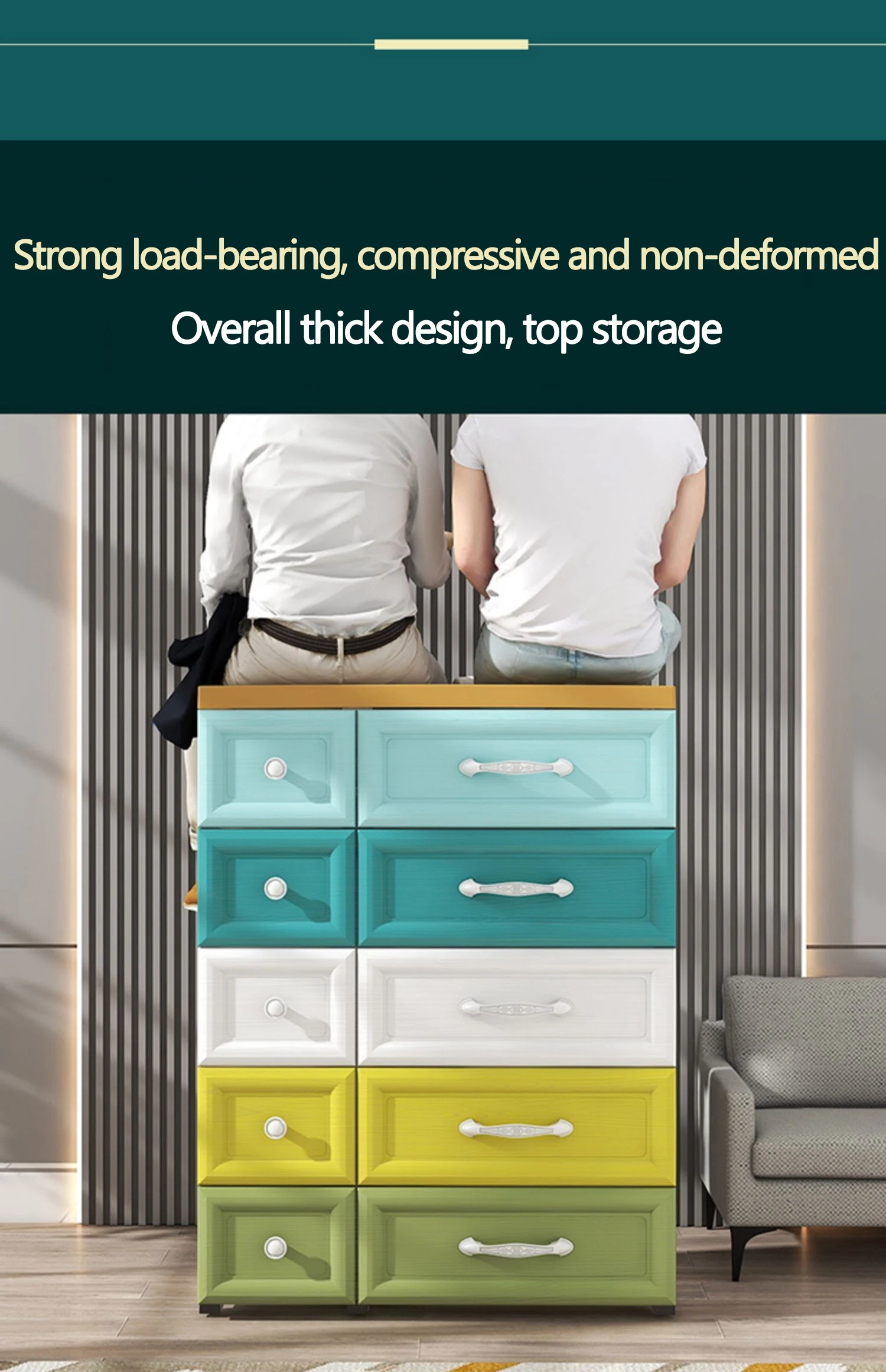 2/3/4/5 Layer Drawer Storage Cabinet Plastic Storage Cabinet - Temu