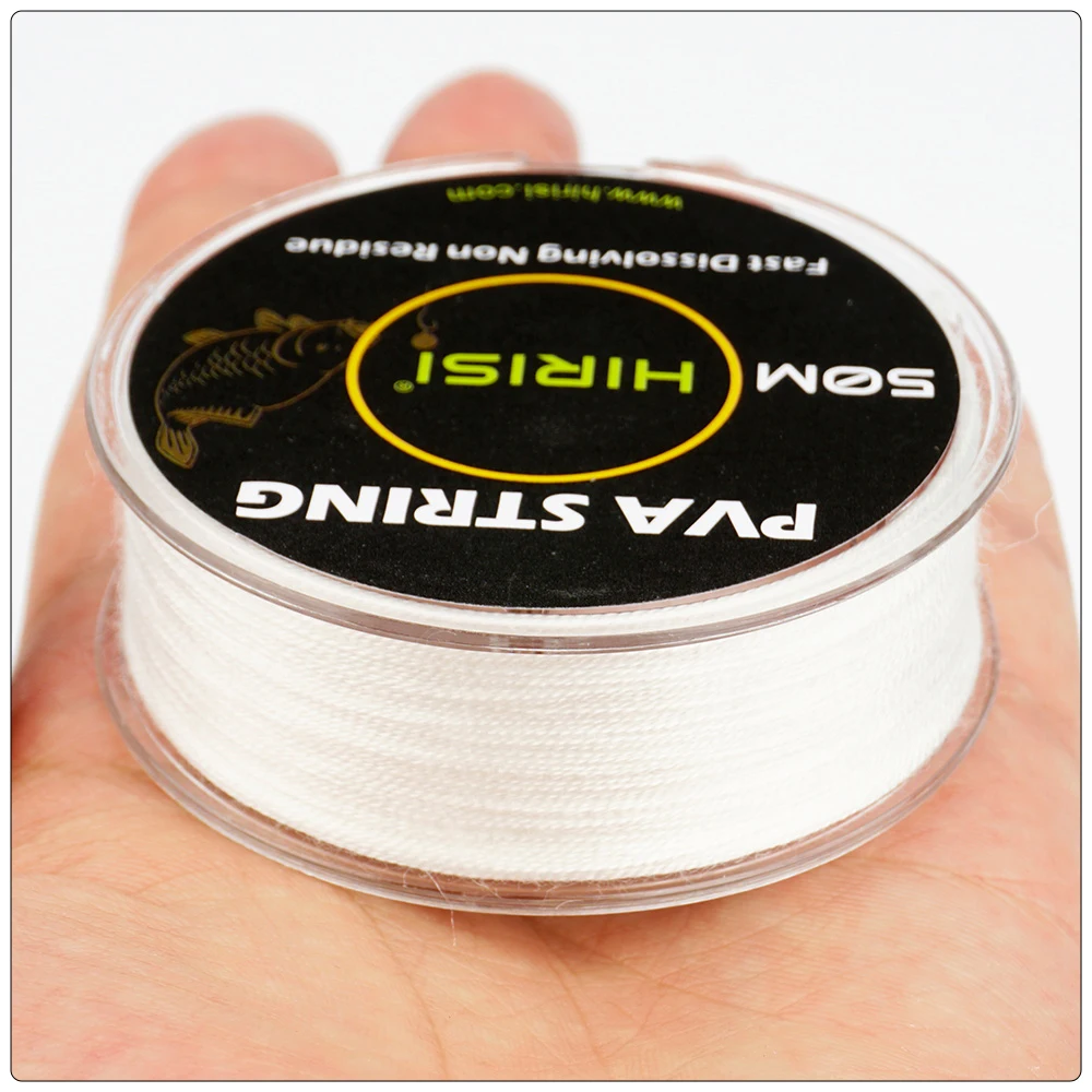 Hirisi Karpfenangeln PVA-Schnurrolle 50/100 m, schnell auflösbare Schnur für Boilie & Karpfenköder, Angelzubehör PA202 – Detail 4