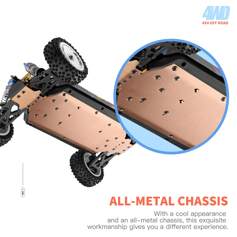 Electric 4WD RC Car 75km/h High Speed Racing Toy