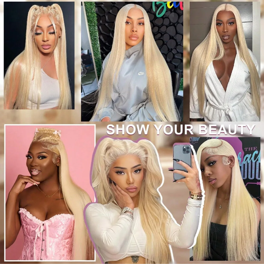 200% Density 613 Wigs Human Hair Pre Plucked Lace Frontal Wigs for Women 13x4 HD Lace Honey Blonde Lace Front Wigs Human Hair