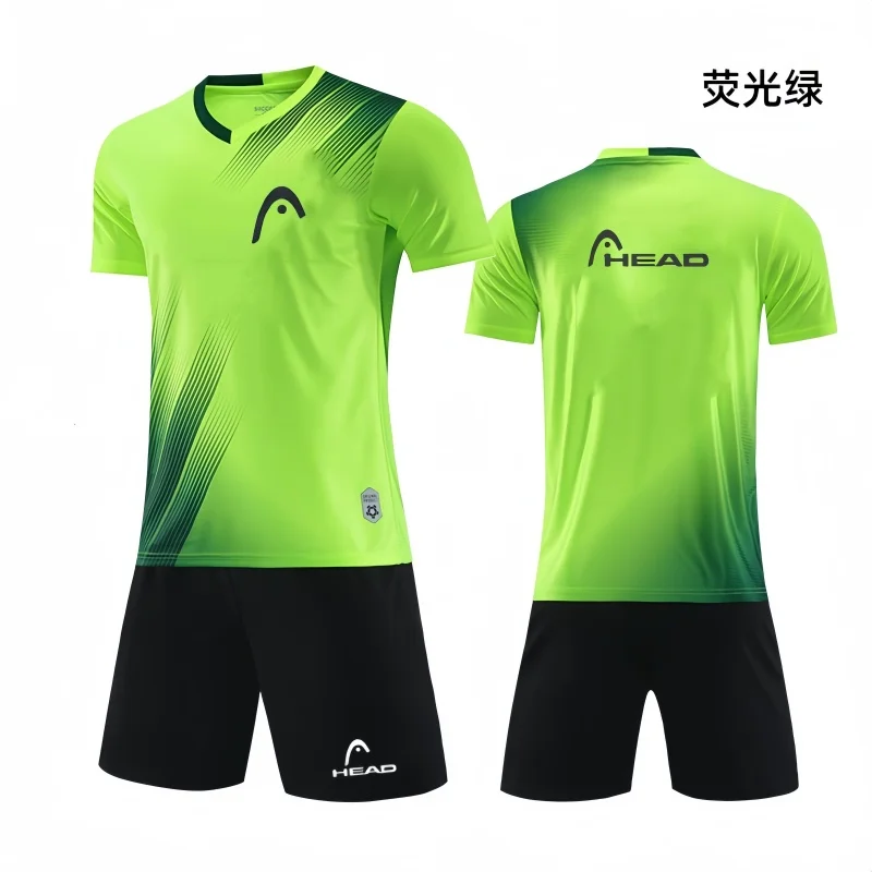 Men Sports Suit HEAD Men's T-shirt And Shorts Set Summer Men's Tennis Short Sleeve T-shirt Stylish And Comfortable Badminton Training Shorts men sports suit