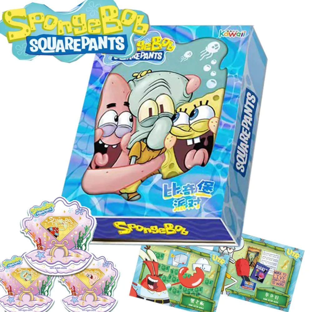 

Original SpongeBob SquarePants Card For Child Easy Humorous Anime Squidward Tentacles Limited Cartoon Collection Card Kids Gifts