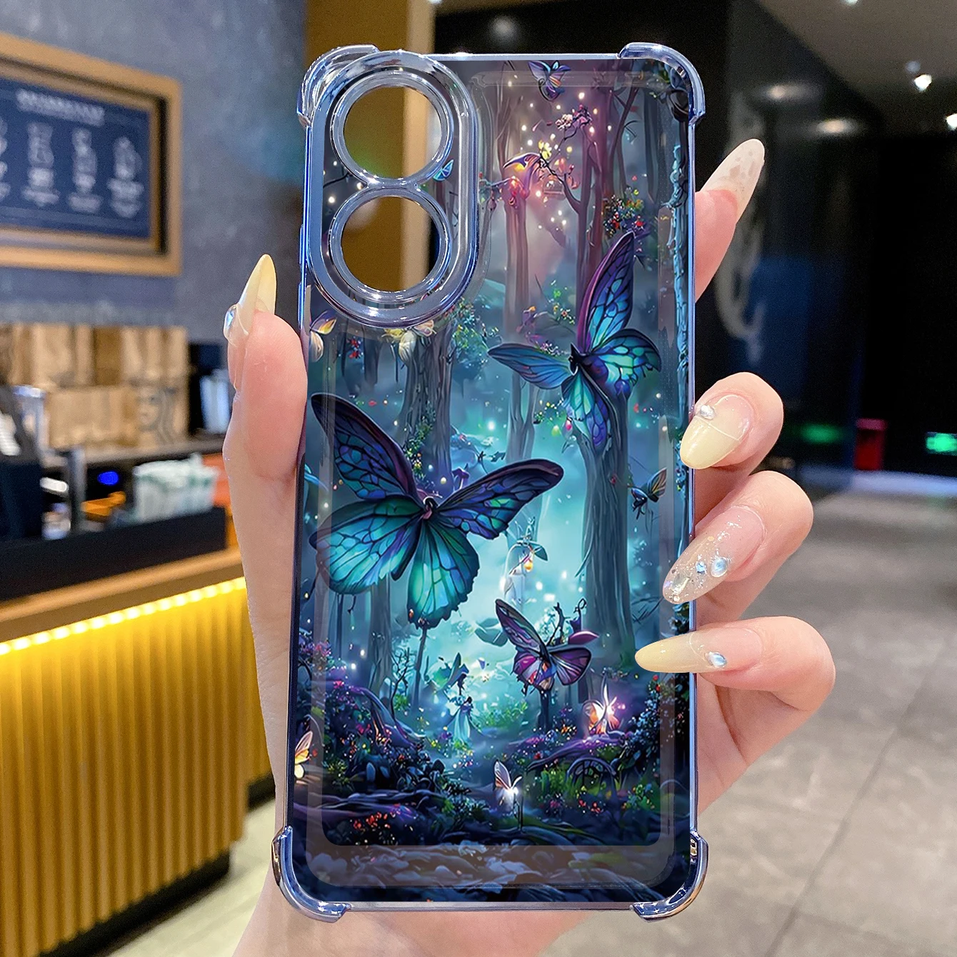 Butterfly Flower Plating Anti-Drop Phone Case Cover