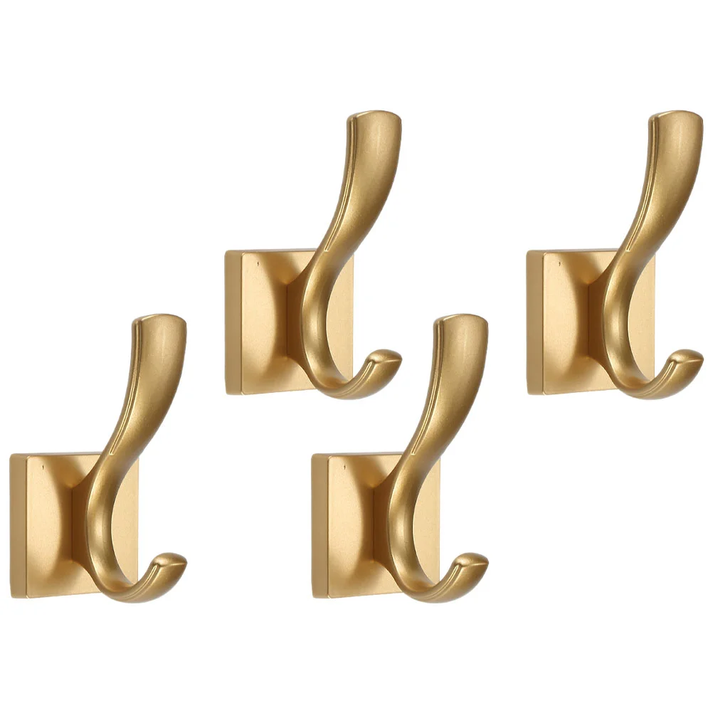 

4 Pcs Hook up Modern Hooks Wall for Hanging Metal Multifunction Bathroom Towel Aluminum Alloy Coat Dress Hangers