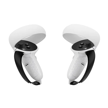 AMVR 조절식 너클 스트랩, Oculus Quest 2 컨트롤러 배터리 커버 그립 핸들 보호대 VR 액세서리