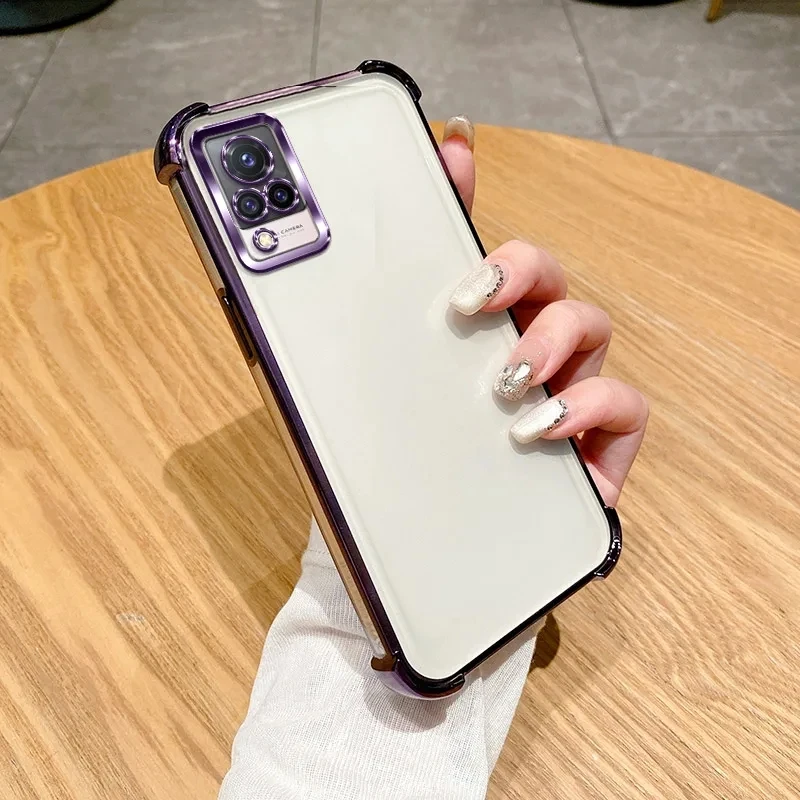 Clear Electroplate Shockproof Phone Case - Enhanced Protection Cover
