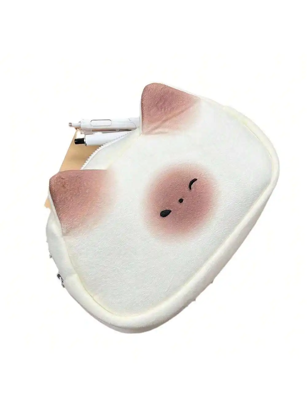 1pc 베이킹 빵 모양의 고양이 펜 가방 i 문구 가방 학생 문구 보관 가방