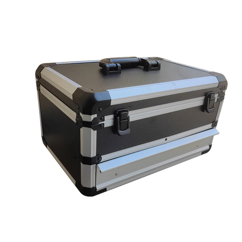 Empty Large Tool Box 2-stage Storage Case Organizer Alminium Box Toolbox  for Mechanics Equipment Suitcase Tool Storage Toolbox