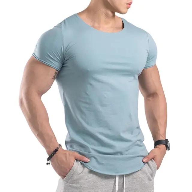 Crossfit Skinny Cotton Men’s Gym & Workout T Shirt - Men's Fitness ...