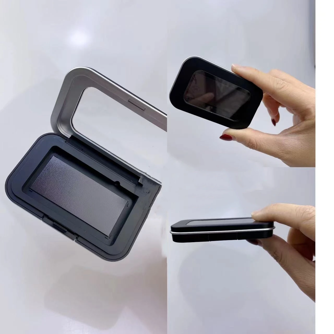 Mini Portable Magnetic Case Blush Powder Sample Empty Case Lipstick Concealer Eyeshadow DIY Dispensing Sample Case Platters 3