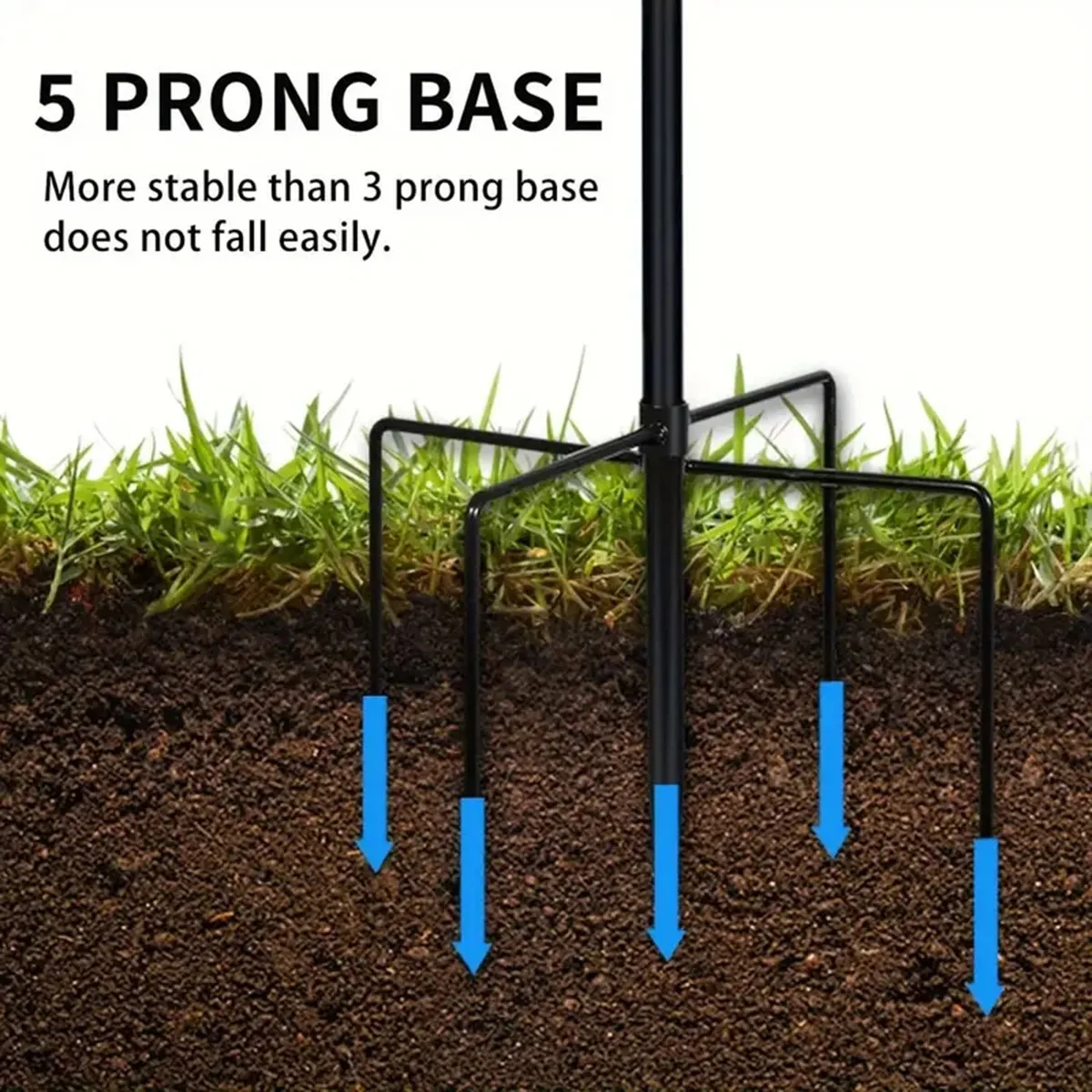 1pc Shepherd Hooks Thick Adjustable Rust Resistant Shepards Hooks For Outdoor Solar Lights, Lanterns, Flower Basket, Bird Feeder 4