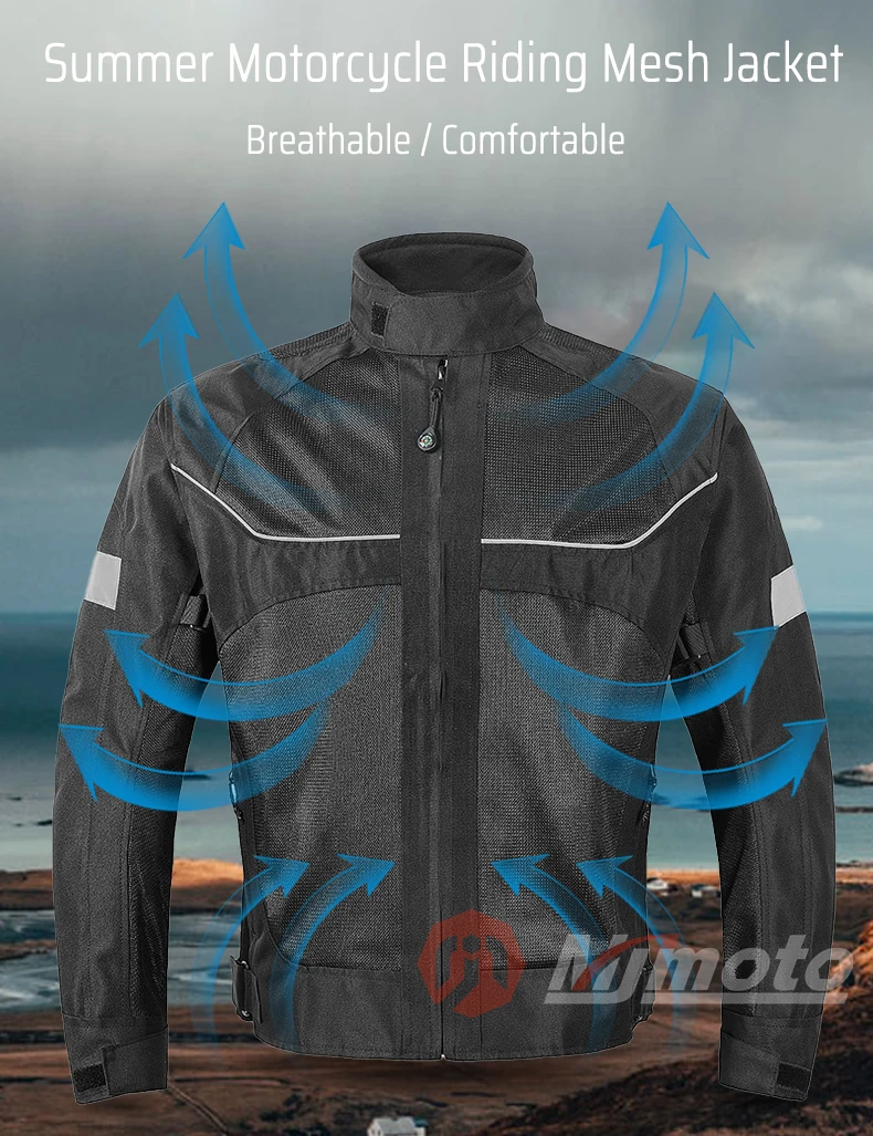 VEMAR Summer NEW Motorcycle Jackets Unisex Motocross Racing Jacket OXFORD Fabric Riding Breathable Reflective Clothes Windproof