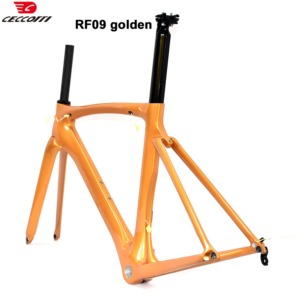 CECCOTTI RF09 Model Aer Road Bike Frame Fit 700C Wheels and 28mm Tires Carbon Frames V Brake Bicycle Frameset 2Year Warranty