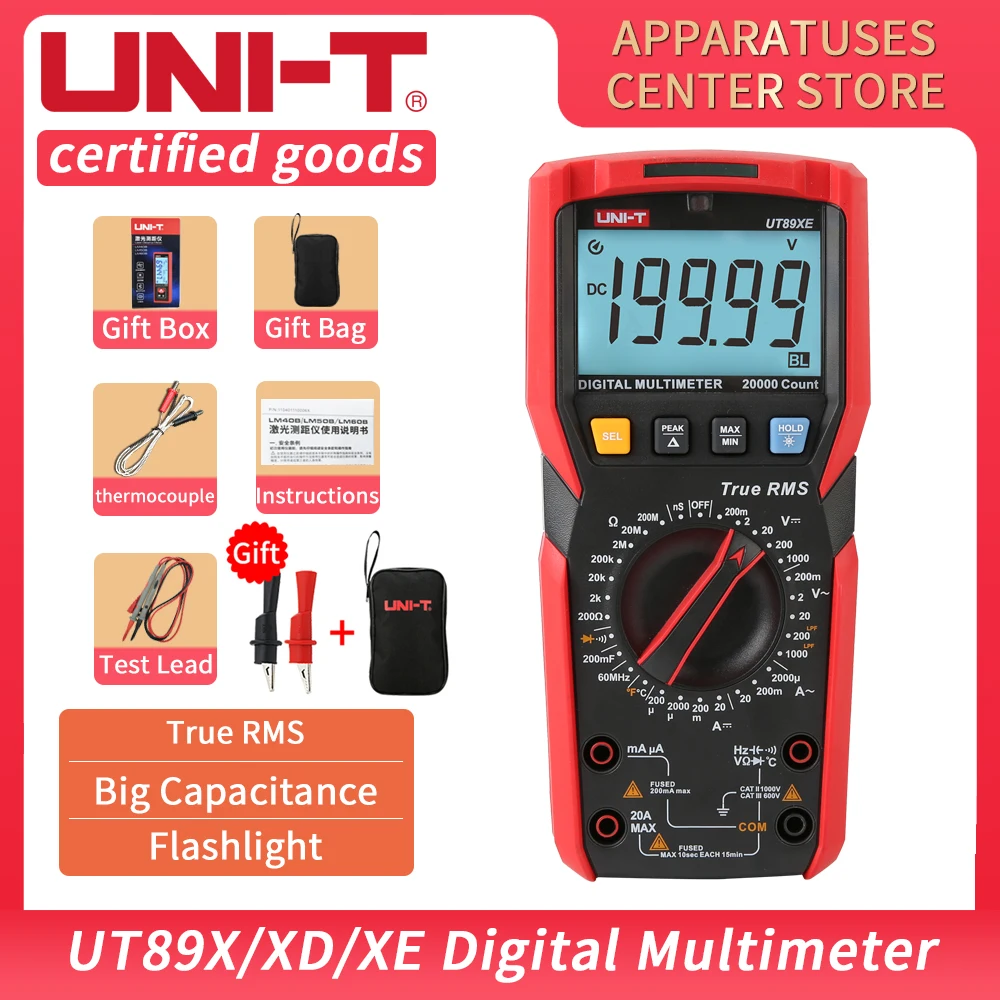 UNI-T UT39A + UT39C + UT39E Plus multimètre ampèremètre numérique voltmètre  AC/DC courant professionnel électricien testeur multimètre - AliExpress