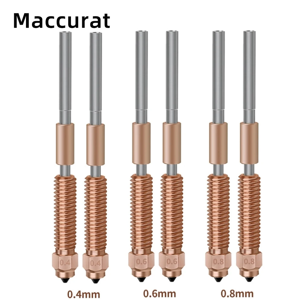 

1 шт., медные титановые сопла K1C 0,4/0,6/0,8 мм