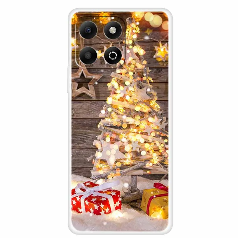 Festive Clear Silicone Phone Case - Soft TPU Christmas Design