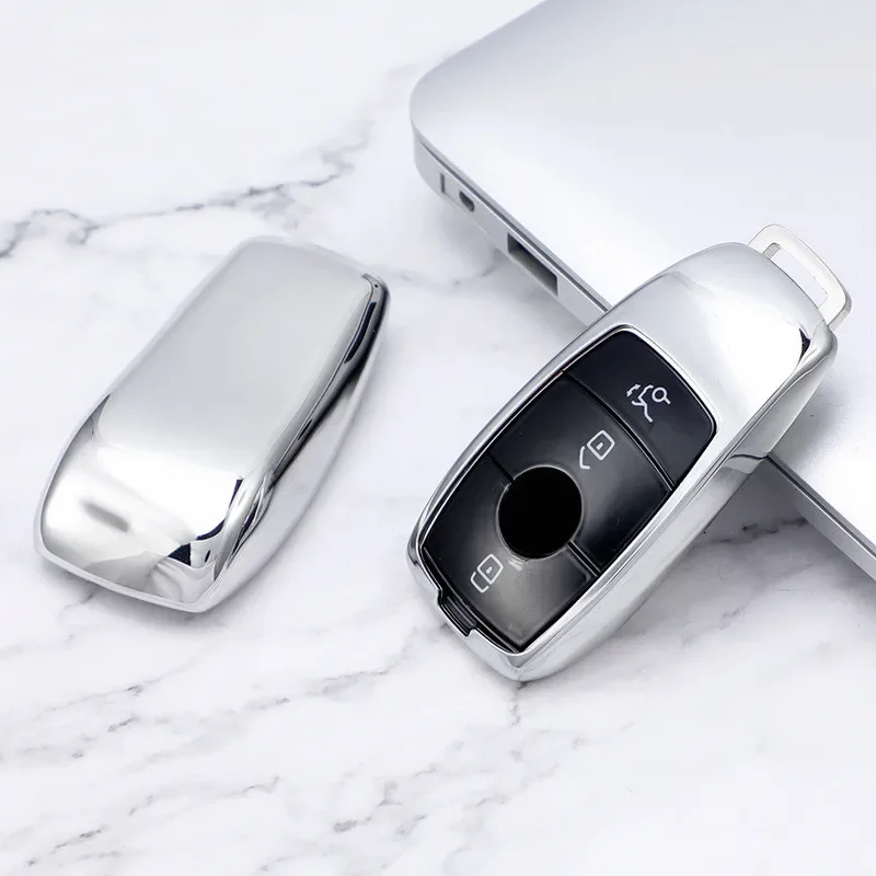 Llavero Mercedes Benz Compatible Con Funda Para Con Llavero, TPU Suave De Protección De 360 Grados, Para 2019-2021 Clase A Clase C Clase G 2017-2020 Clase E Clase S, Color Blanco Llavero Bmw