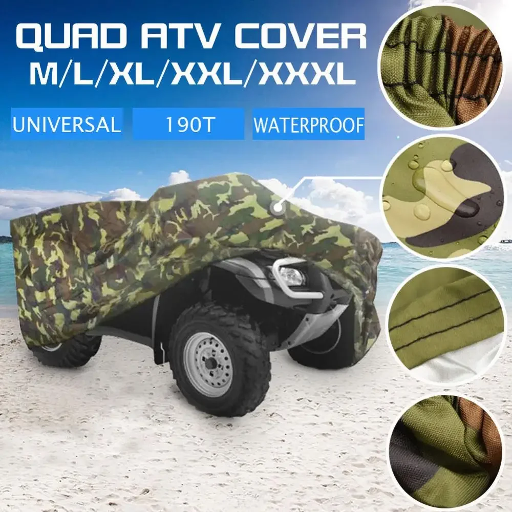 Waterproof Biker Cover 190T Camouflage Waterproof Motorcycle Cover Quad ATV Vehicle Scooter Motorbike Bicycle Case Tent motorcycle cover bicycle gear cover quad bike cover scooter cover