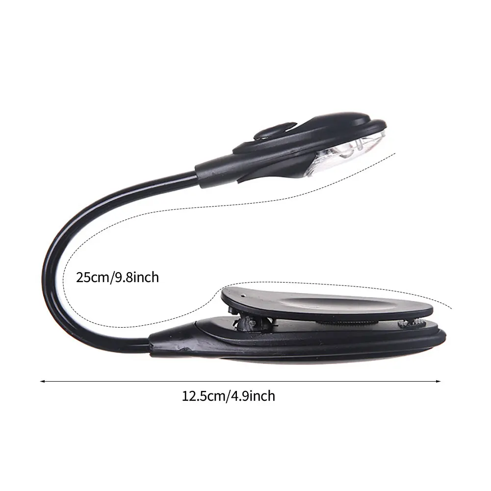 USB Rechargeable Reading Book Light With Detachable Flexible Clip Portable Lamp Kindle eBook Readers Night Light