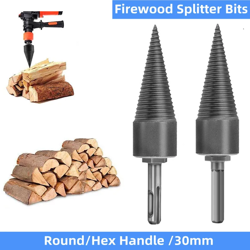 Step Drill Bit 30MM Carbon Steel Speedy Screw Cones Drill Bit with Hex Hexagonal/Round Handle for Soft / Hard Firewood Drill Bit 1pc 5 35mm multifunctional drill bits step drill high speed steel round shank hexagonal handle drill bit woodworking accessories