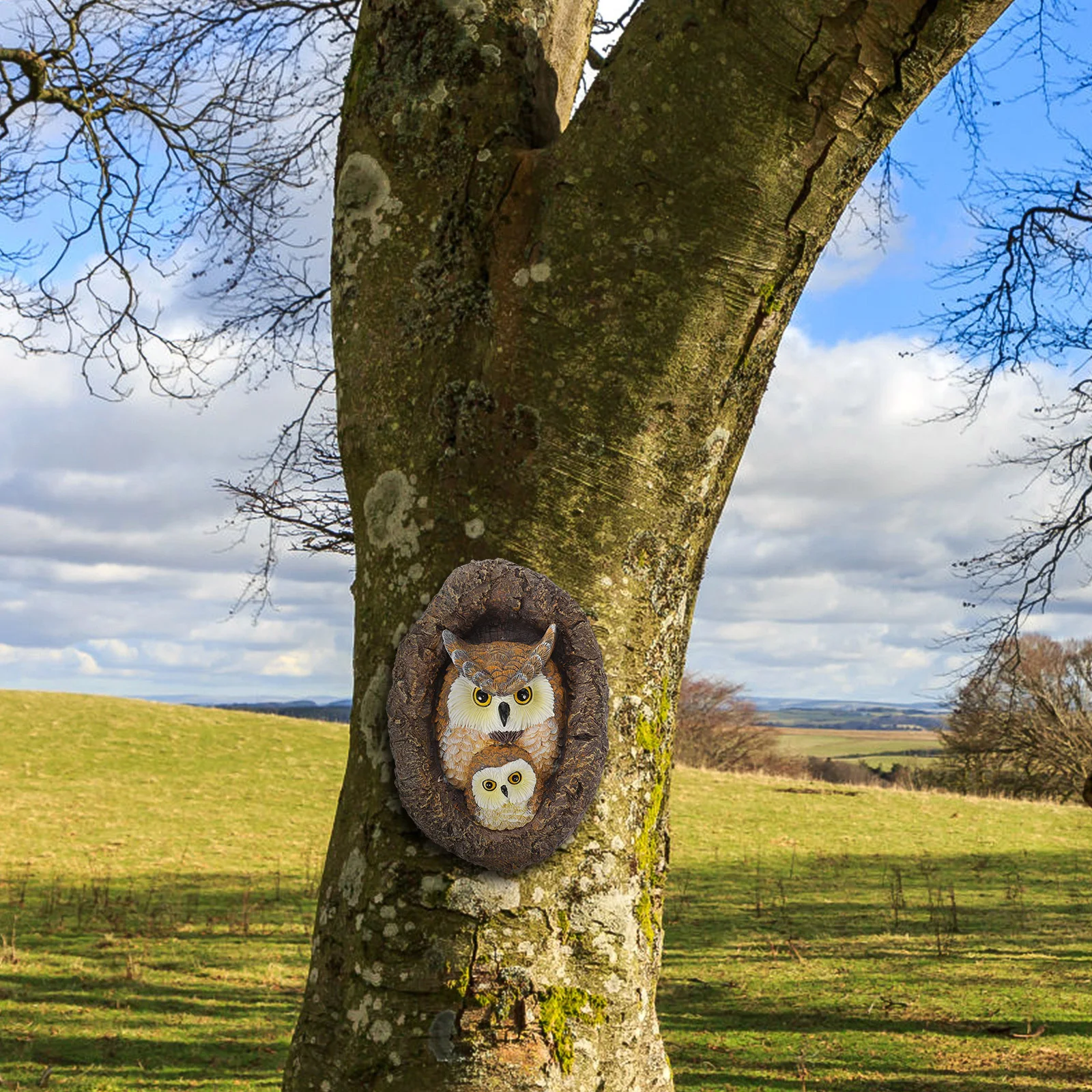 

Tree Hanging Sculpture Yard Decoration Owl Figurines Crafts Elegance Resin Ornament Decorative Statue Elegant