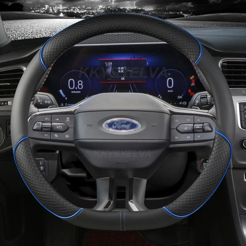 Stuurhoes Voor Ford Voor Mondeo MK5 V 2022 2023 37cm Auto Stuurhoes PU Stuurhoes Voor Ford Voor Mondeo MK5 V 2022 2023 37cm Auto Stuurhoes PU