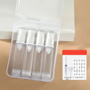 1 Set 5-15ML Trasparente Vuoto Riutilizzabile Pompa per vuoto Airless Crema Lozione e Spray Bottiglia portatile Set Confezione campione per articoli da toeletta 1
