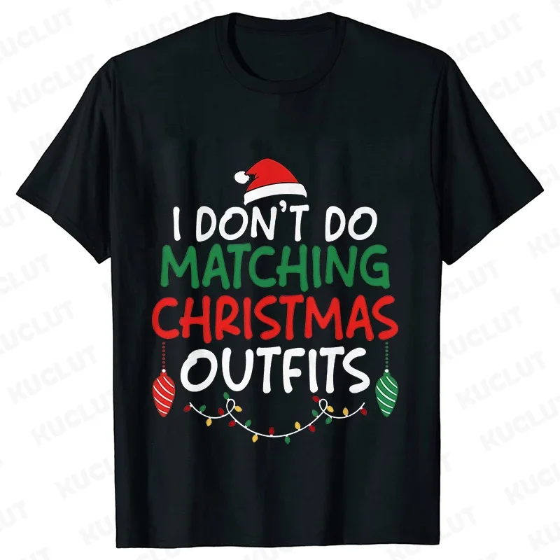 No hago camisetas a juego para fiestas familiares, camisetas navideñas divertidas para parejas, camisetas unisex para niños y niñas