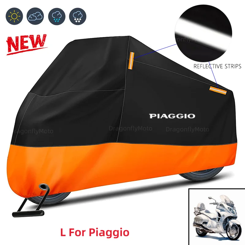 

For Piaggio BQY BYQ FLY Liberty Medley 150 ZIP50 125 ww150 Beverly 300 Motorcycle Cover Waterproof Outdoor Scooter UV Protector