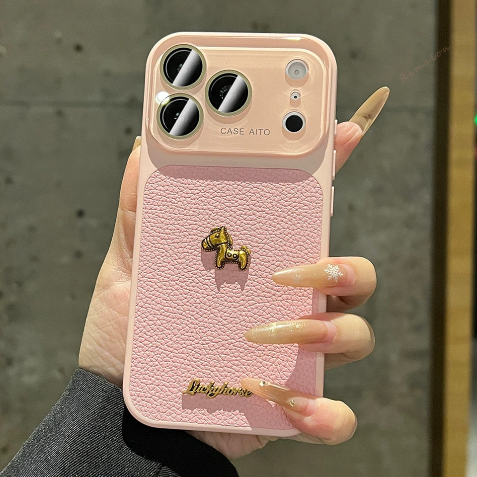 Luxury Shockproof Phone Case with Camera Protector - Lucky Horse Official Collection