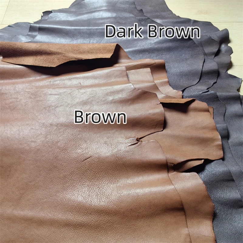 1.1mm 갈색 야채 무두질 양가죽. 첫 번째 레이어 가죽. 진짜 가죽 원단. 신발을 위한 수제 DIY. 가방. 전체 양가죽