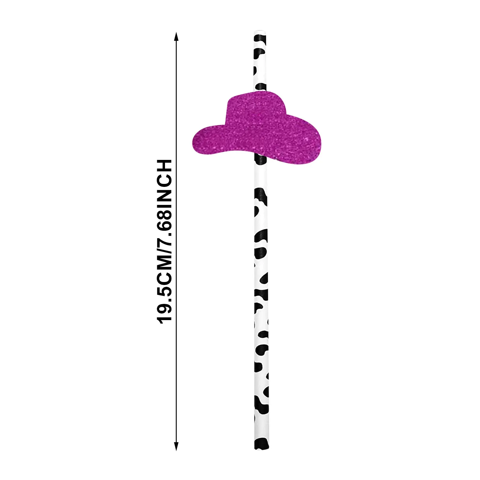 Drink Novelty Accessories Reusable Party Creative Decorations Straw Milk Cow Small Top Hat Paper Straws Disposable Degradable